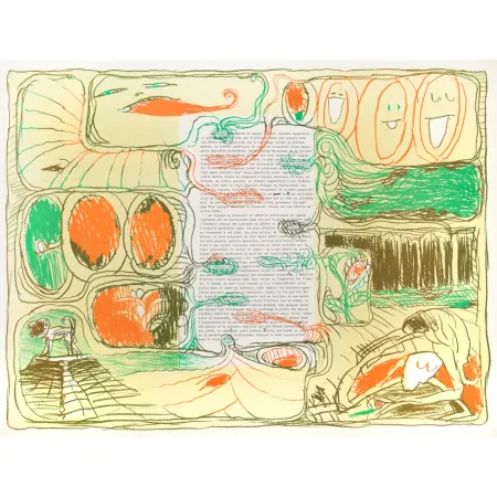 Litografia Alechinsky - Untitled