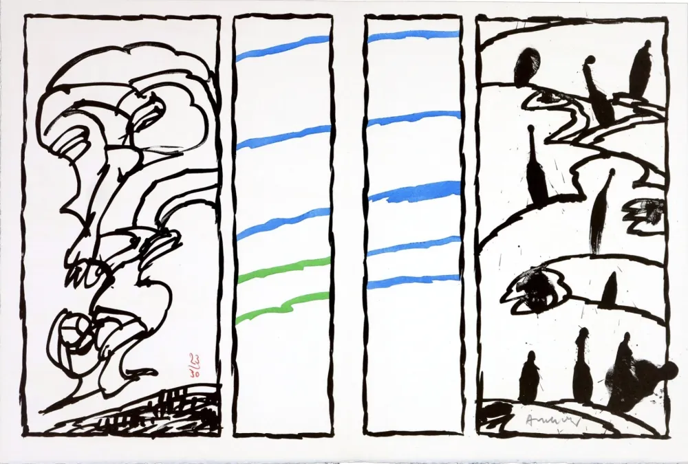 Litografia Alechinsky - Vacillations