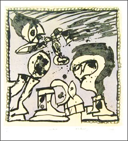 Litografia Alechinsky - Vendredi 