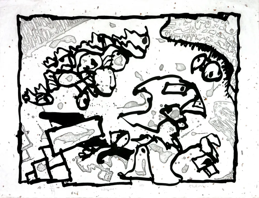 Acquaforte Alechinsky - Vibrions