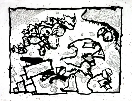 Acquaforte Alechinsky - Vibrions