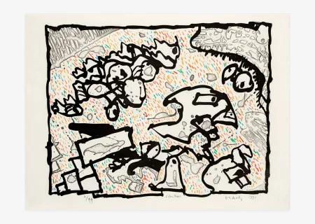 Incisione Alechinsky - Vibrions (couleur)