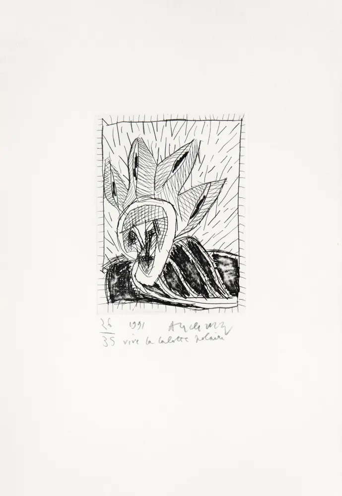 Incisione Alechinsky - Vive la calotte polaire