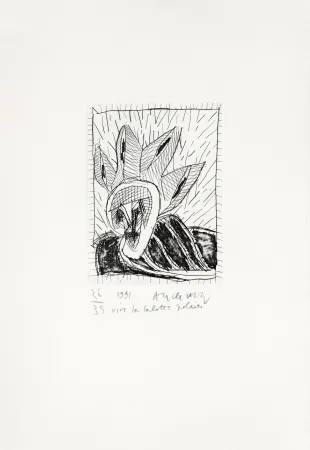 Incisione Alechinsky - Vive la calotte polaire