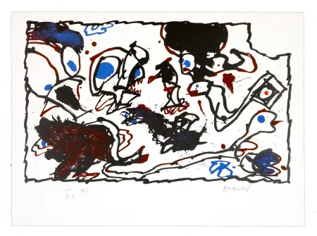 Litografia Alechinsky - Vivier