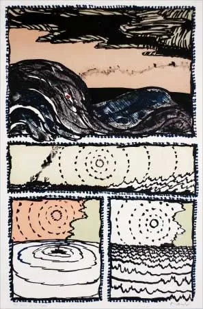 Litografia Alechinsky - Volturno 2