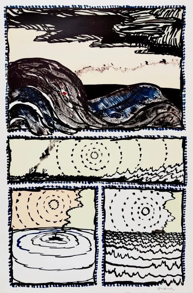 Litografia Alechinsky - Volturno II