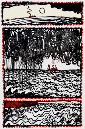 Litografia Alechinsky - Volturno III