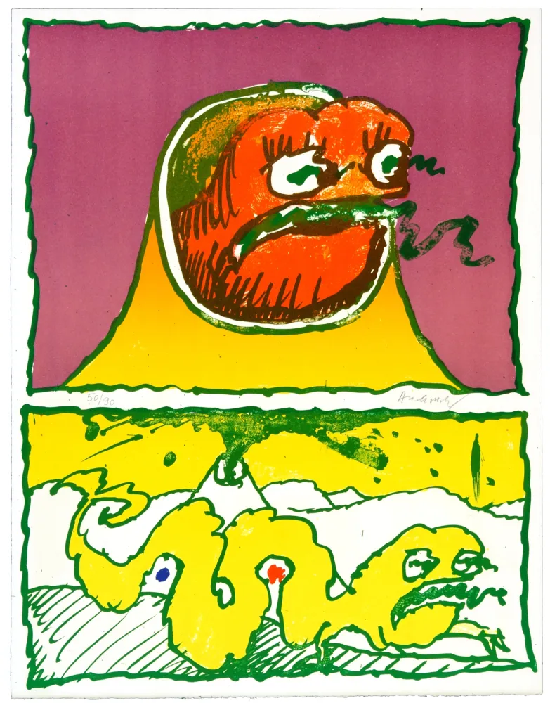 Litografia Alechinsky - Vulcanalogies IV