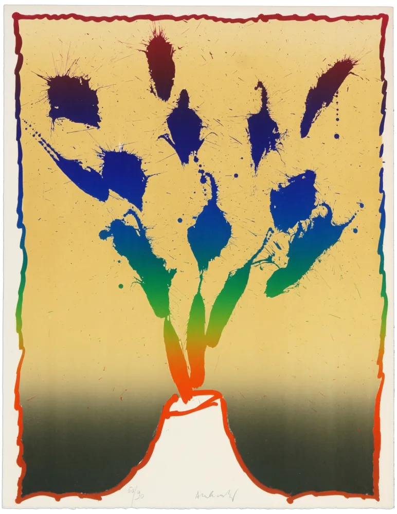 Litografia Alechinsky - Vulcanalogies VII