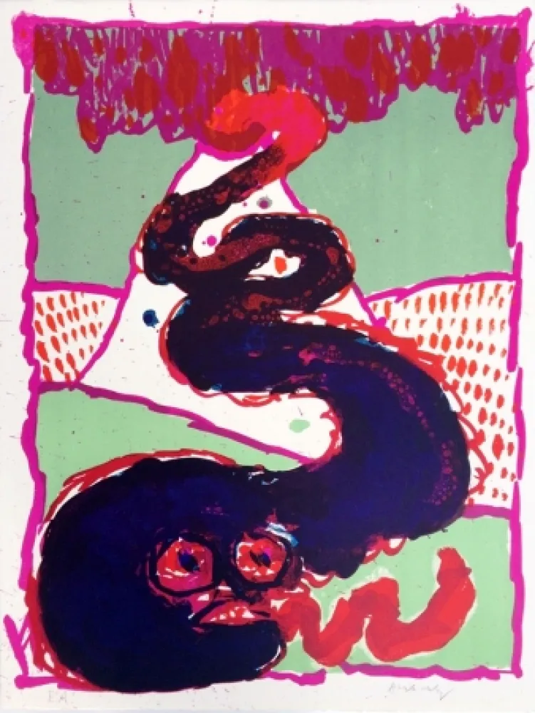 Litografia Alechinsky - Vulcanologie B