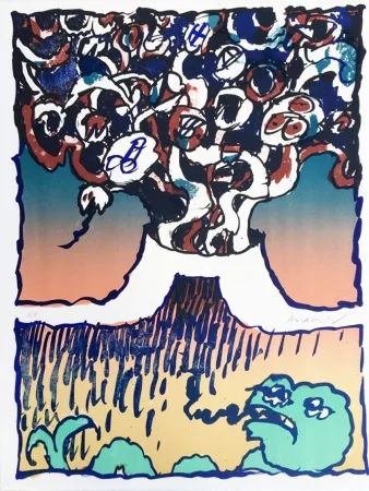 Litografia Alechinsky - Vulcanologie D