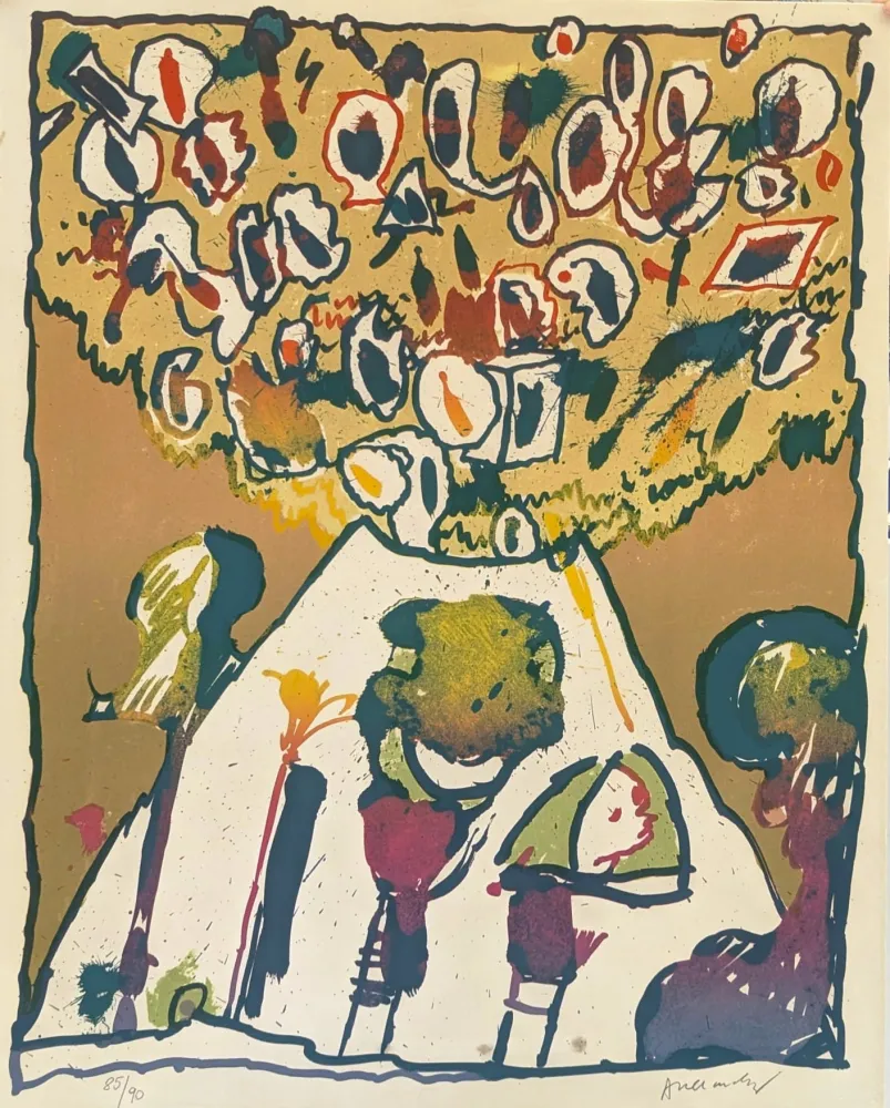 Litografia Alechinsky - Vulcanologie - planche 6 