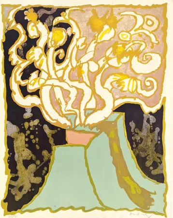 Litografia Alechinsky - Vulcanologie - planche 7 