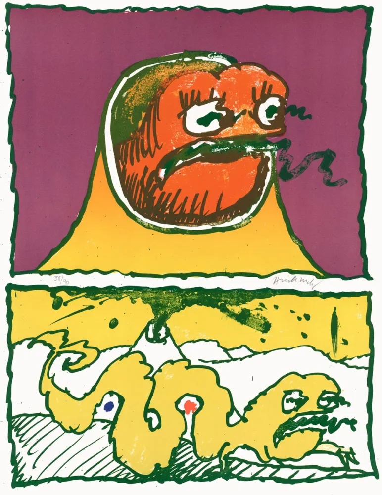 Litografia Alechinsky - Vulcanologies