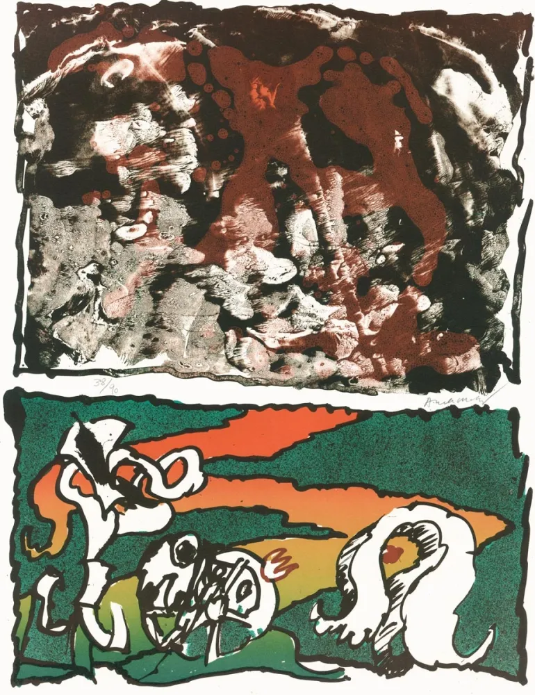 Litografia Alechinsky - Vulcanologies