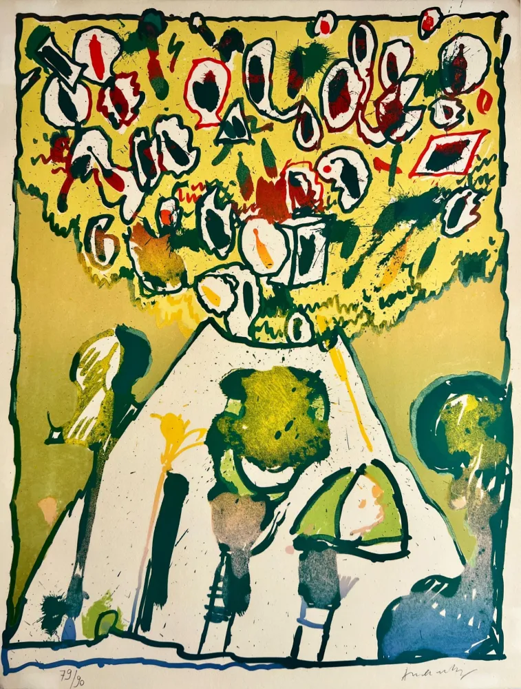 Litografia Alechinsky - Vulcanologies VI