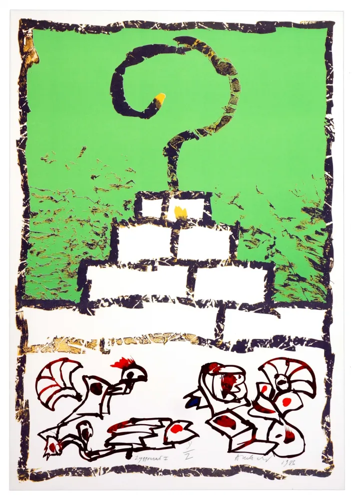 Litografia Alechinsky - Zyggourat I