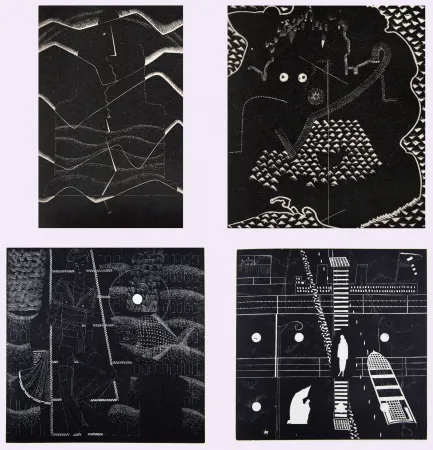 Libro Illustrato Alexeïeff - L'ABBÉ DE L'ABBAYE. Poèmes supernaturalistes de Jean Genbach (1927)