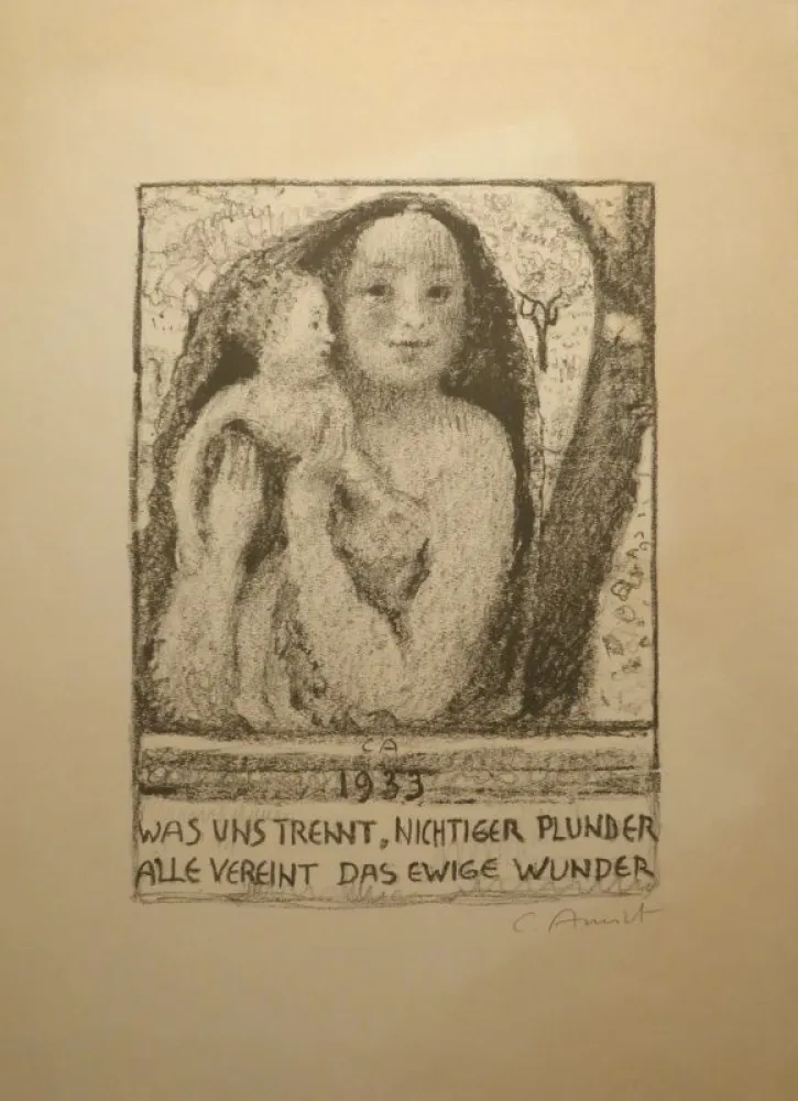Litografia Amiet - Mutter und Kind