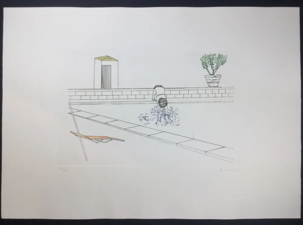 Acquaforte E Acquatinta Angeli - Untitled 