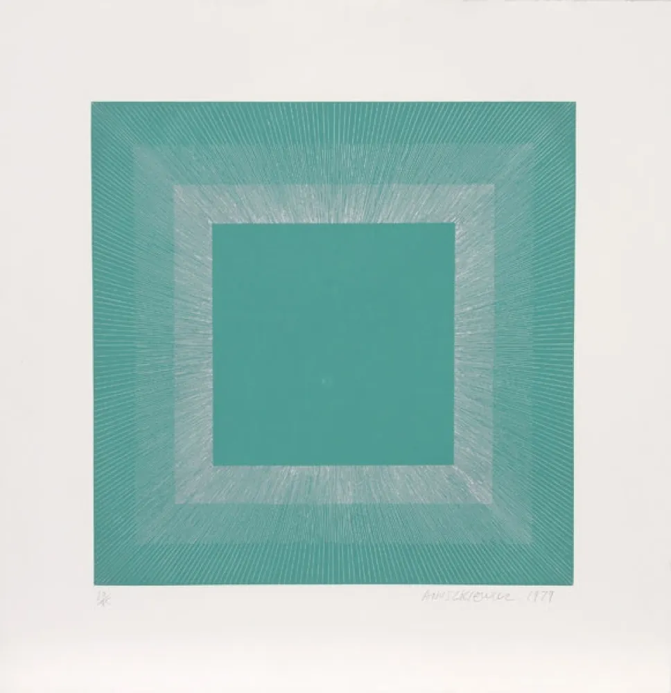 Acquatinta Anuszkiewicz - Winter Suite (Green with Silver)