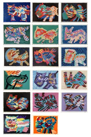 Litografia Appel - Cats