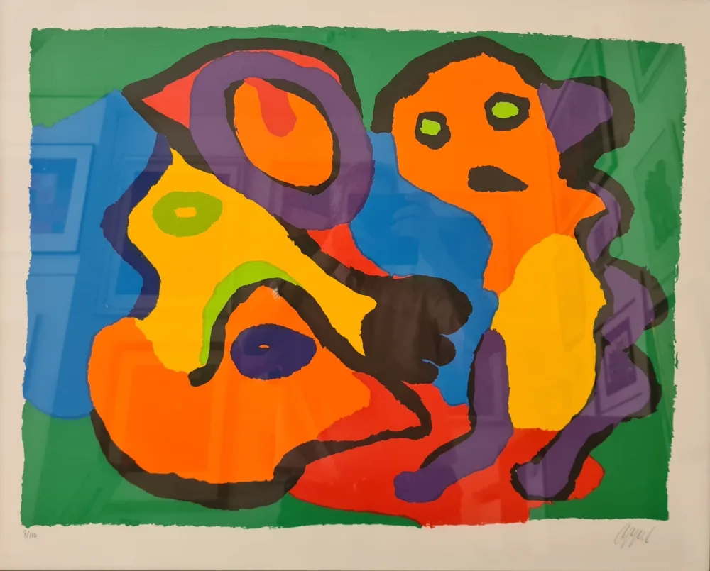 Litografia Appel - Enfant et chien 