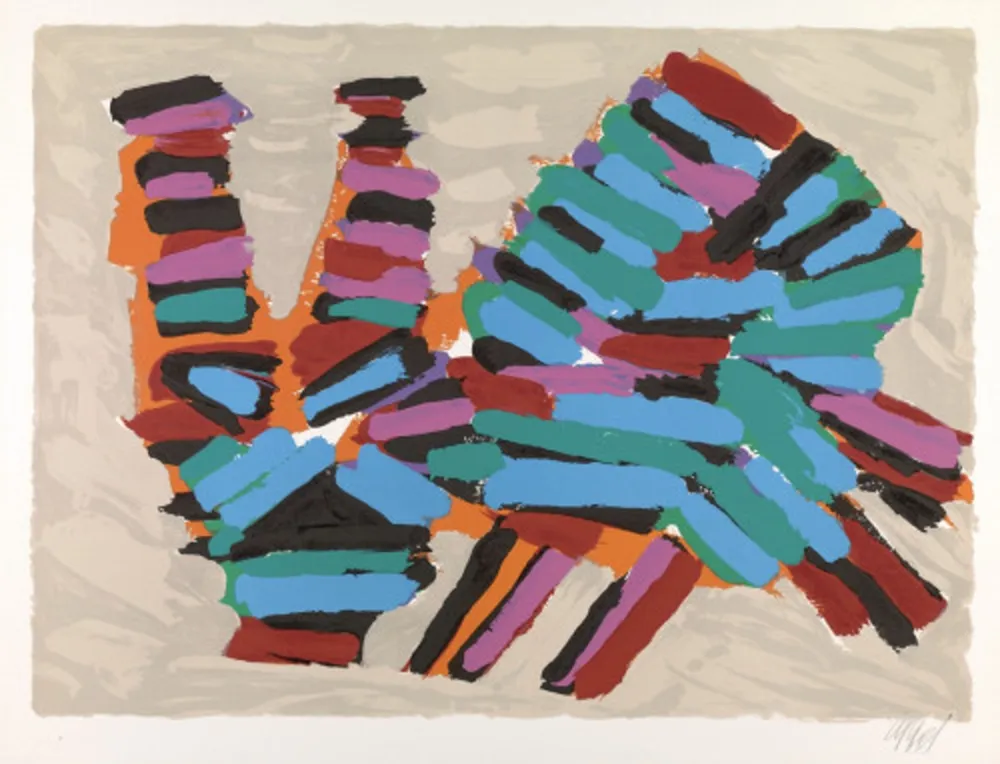 Litografia Appel - Frightened Cat