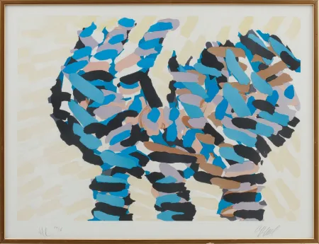 Litografia Appel - Happy Cat