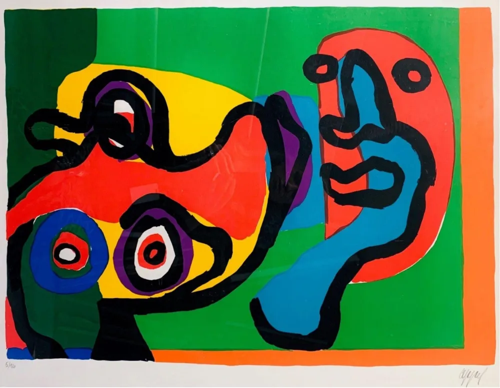 Litografia Appel - Meeting in the Sun, ca.