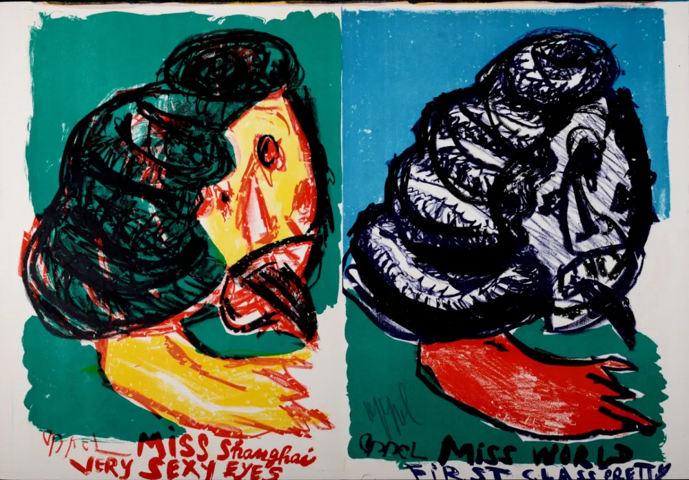 Litografia Appel - Miss Shanghai Very Sexy Eyes, 1964 - Hand-signed!