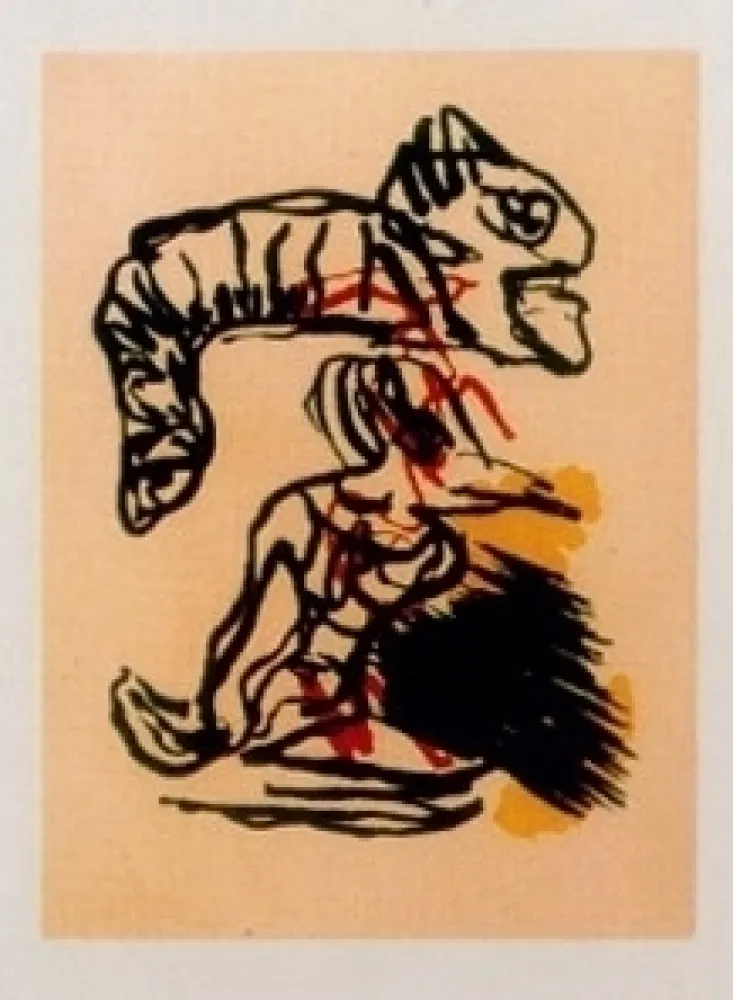 Acquatinta Appel - Salto sobre la cabeza