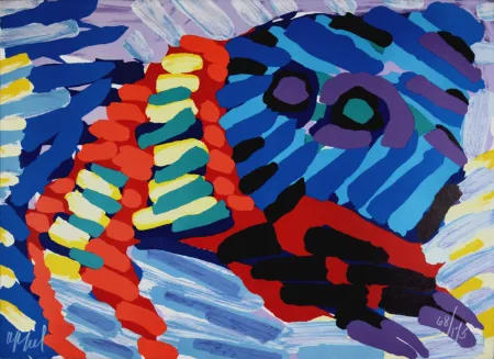 Serigrafia Appel - See me running again, 1978 - Hand-signed!