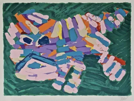 Litografia Appel - Stalking Cat