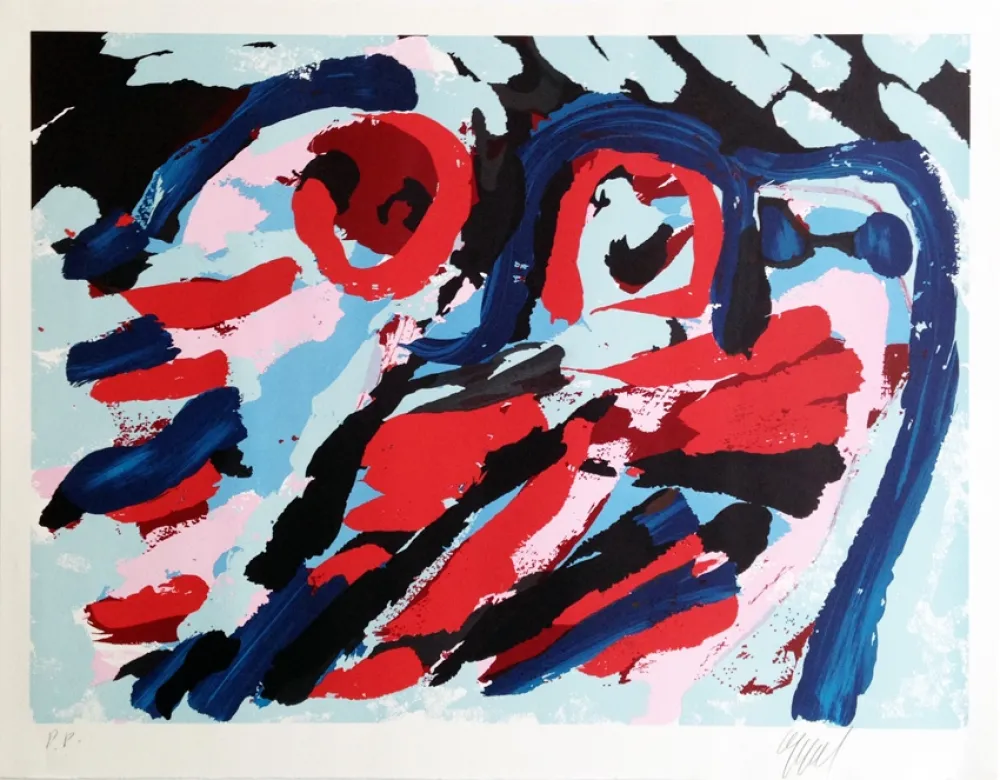 Serigrafia Appel - Three smiling faces 