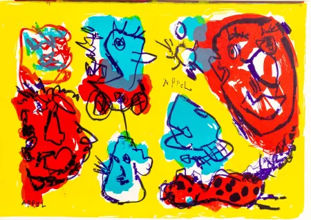 Litografia Appel - Untitled,