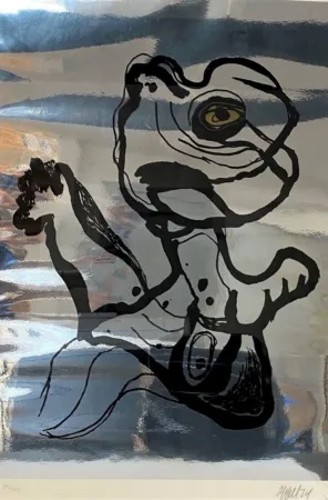 Serigrafia Appel - Woman With the Golden Eye