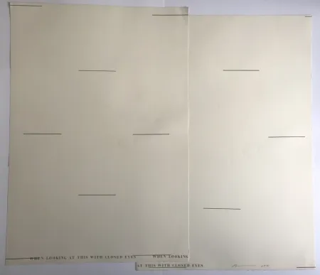 Litografia Arakawa - When looking at this with closed eyes