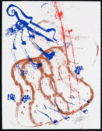 Serigrafia Arman - Accords à cordes I