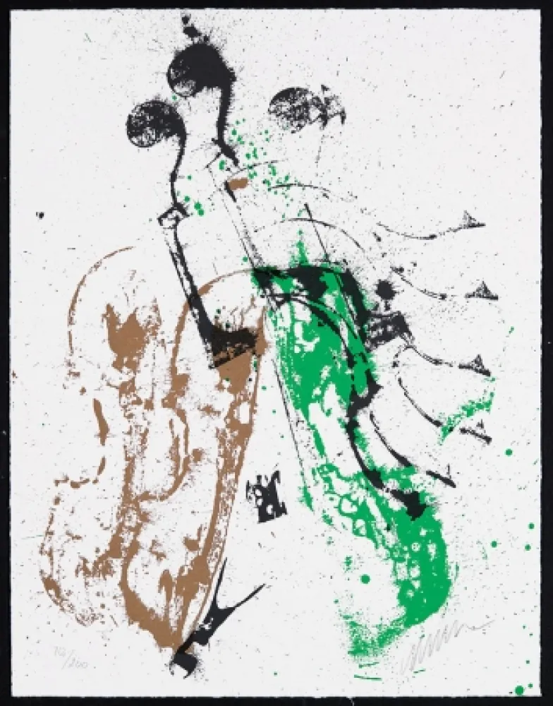 Serigrafia Arman - Accords à cordes II