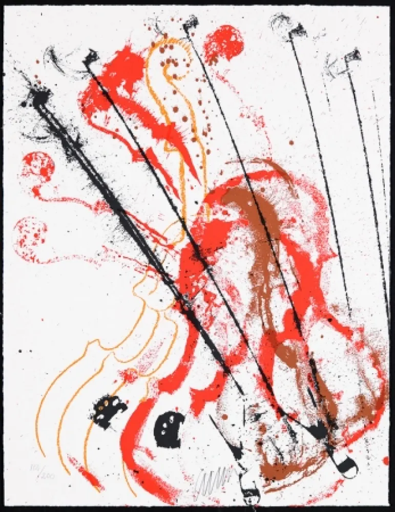 Serigrafia Arman - Accords à cordes III