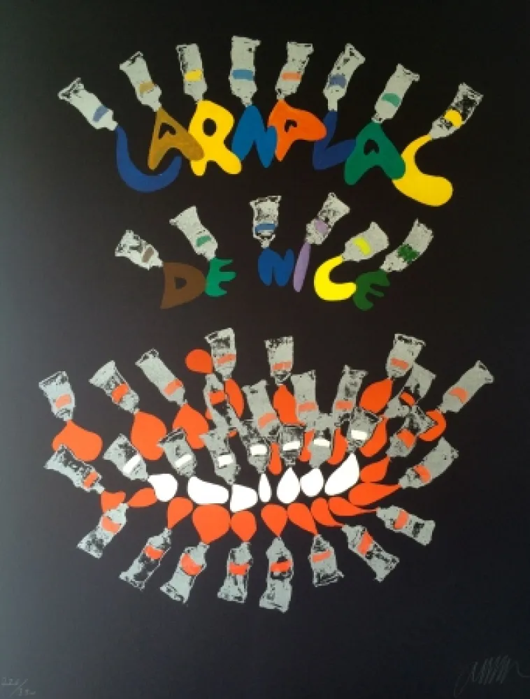 Litografia Arman - Carnaval de Nice