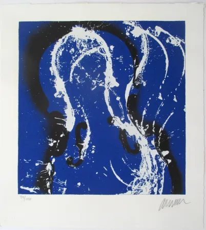 Serigrafia Arman - Corps de violons bleus