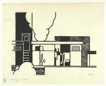 Incisione Su Legno Arntz - Viehwagen (Cattle wagon)