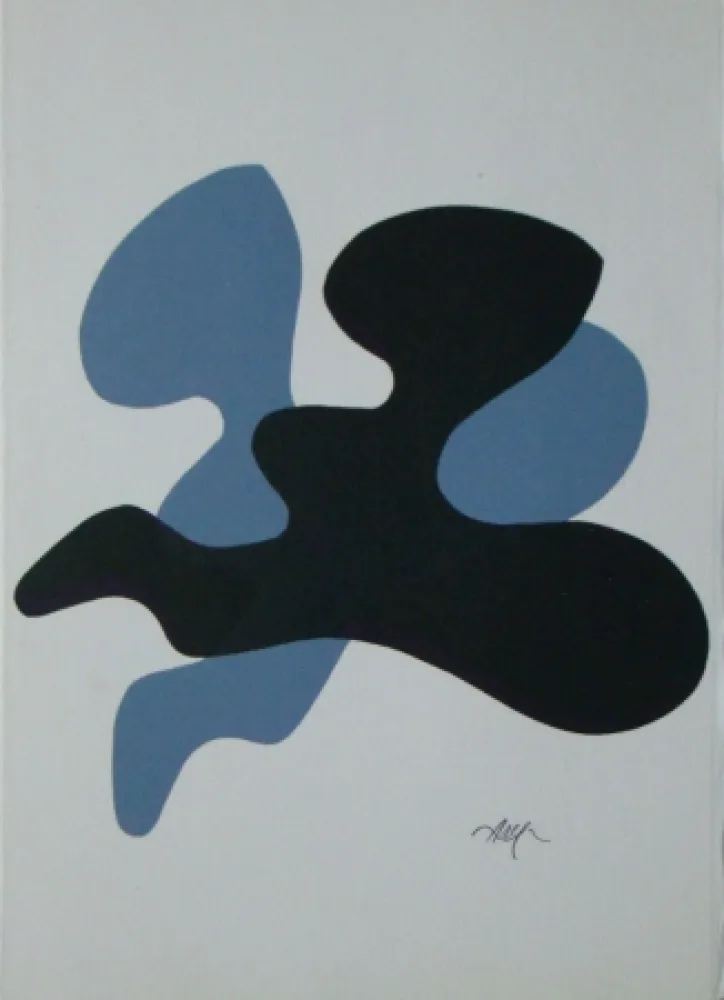 Incisione Su Legno Arp - Die Menschen sind wie die Fliegen