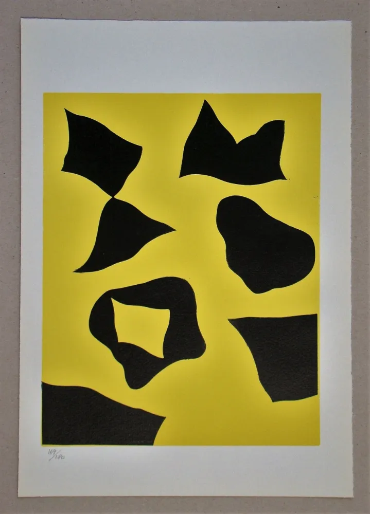 Incisione Su Legno Arp - Es schneit nach oben