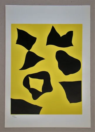 Incisione Su Legno Arp - Es schneit nach oben