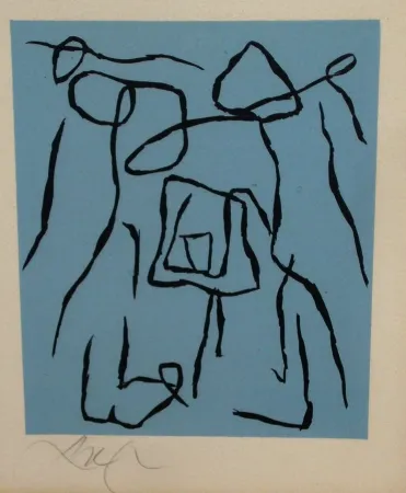 Incisione Su Legno Arp - Le rideau