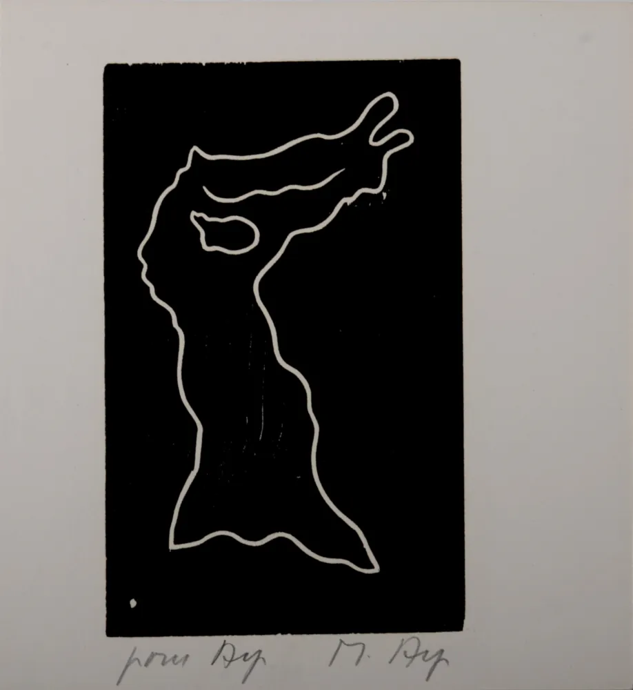 Incisione Su Legno Arp - Multiple Femme VI, 1956